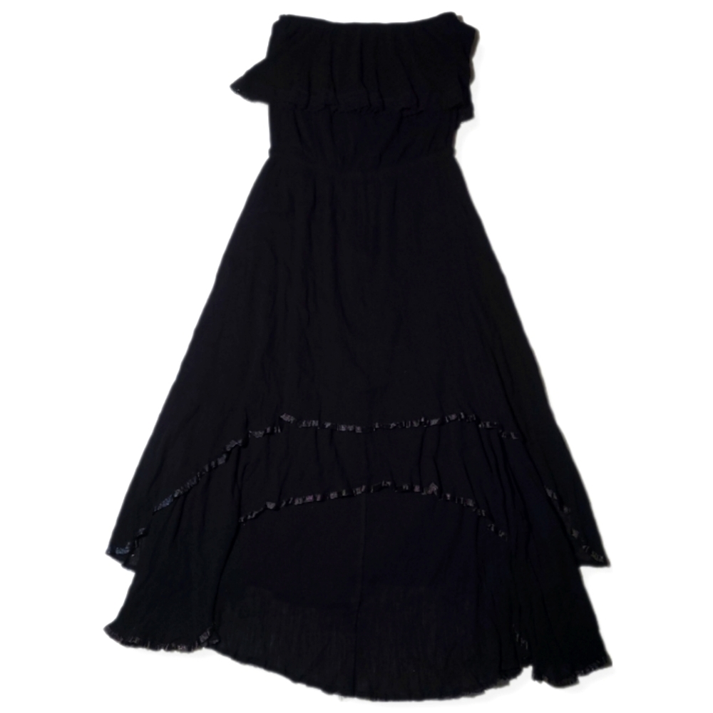 Black summer dress, women sizes L